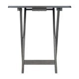 Winsome Wood Dorian 5-Piece Snack Table Set, Oyster Gray 16517-WINSOMEWOOD