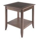 Winsome Wood Santino End Table, Oyster Gray 16622-WINSOMEWOOD