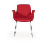 VIG Furniture Modrest Altair Modern Red Fabric Dining Chair VGOBTY100-F-RED