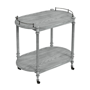 Butler Specialty Kathleen 2 Tier Powder Gray Bar Cart 1690418