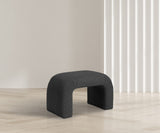 Niagara Boucle Fabric / Wood / Foam Contemporary Black Boucle Fabric Bench - 28" W x 15.5" D x 17.5" H