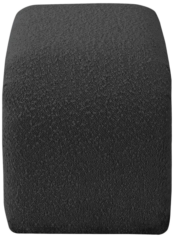 Niagara Boucle Fabric / Wood / Foam Contemporary Black Boucle Fabric Bench - 28" W x 15.5" D x 17.5" H