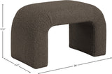 Niagara Boucle Fabric / Wood / Foam Contemporary Brown Boucle Fabric Bench - 28" W x 15.5" D x 17.5" H
