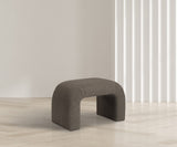 Niagara Boucle Fabric / Wood / Foam Contemporary Brown Boucle Fabric Bench - 28" W x 15.5" D x 17.5" H