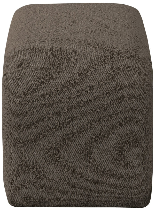 Niagara Boucle Fabric / Wood / Foam Contemporary Brown Boucle Fabric Bench - 28" W x 15.5" D x 17.5" H