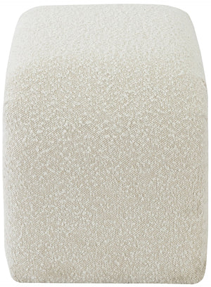 Niagara Boucle Fabric / Wood / Foam Contemporary Cream Boucle Fabric Bench - 28" W x 15.5" D x 17.5" H