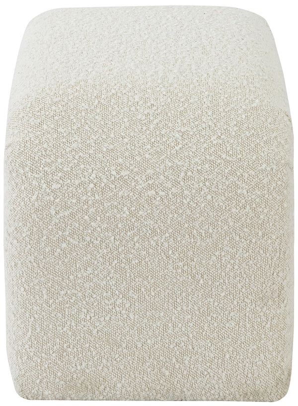 Niagara Boucle Fabric / Wood / Foam Contemporary Cream Boucle Fabric Bench - 28" W x 15.5" D x 17.5" H