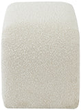 Niagara Boucle Fabric / Wood / Foam Contemporary Cream Boucle Fabric Bench - 28" W x 15.5" D x 17.5" H