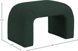 Niagara Boucle Fabric / Wood / Foam Contemporary Green Boucle Fabric Bench - 28" W x 15.5" D x 17.5" H