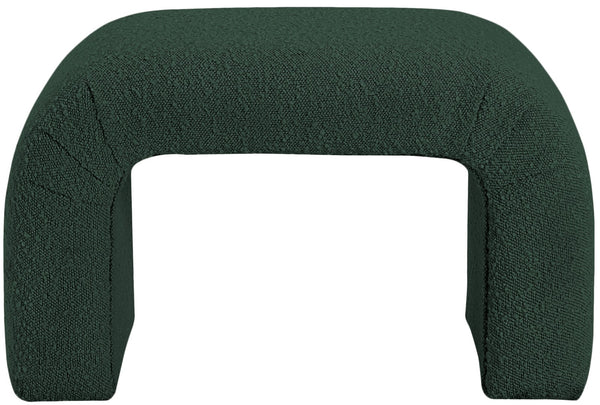 Niagara Boucle Fabric / Wood / Foam Contemporary Green Boucle Fabric Bench - 28" W x 15.5" D x 17.5" H