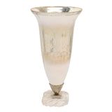 Sagebrook Home Contemporary 18"h Glass Vase W/ Acrylic Base, Silver 15618-02 Silver Aluminum