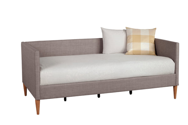 Alpine Furniture Britney Day Bed, Dark Grey 1296T Dark Grey Upholstery Poplar & Pine Solids 80.5 x 42.5 x 32.5