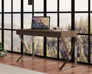 VIG Furniture Modrest Ferris Modern Walnut Office Desk VGBBMD153-WAL