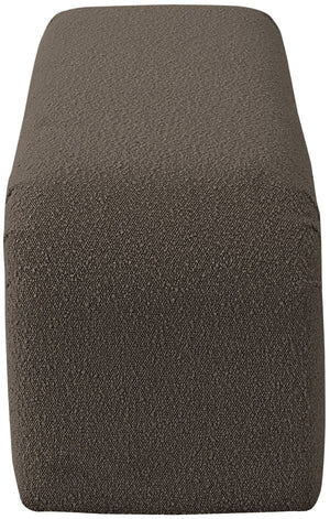 Niagara Boucle Fabric / Wood / Foam Contemporary Brown Boucle Fabric Bench - 52" W x 15.5" D x 17.5" H