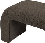 Niagara Boucle Fabric / Wood / Foam Contemporary Brown Boucle Fabric Bench - 52" W x 15.5" D x 17.5" H