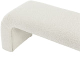 Niagara Boucle Fabric / Wood / Foam Contemporary Cream Boucle Fabric Bench - 52" W x 15.5" D x 17.5" H