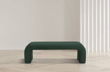Niagara Boucle Fabric / Wood / Foam Contemporary Green Boucle Fabric Bench - 52" W x 15.5" D x 17.5" H