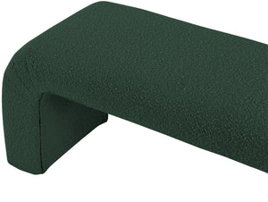 Niagara Boucle Fabric / Wood / Foam Contemporary Green Boucle Fabric Bench - 52" W x 15.5" D x 17.5" H