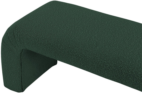 Niagara Boucle Fabric / Wood / Foam Contemporary Green Boucle Fabric Bench - 52" W x 15.5" D x 17.5" H