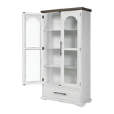 Locksmith Cabinet with Bookcase - Off White