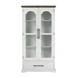 Locksmith Cabinet with Bookcase - Off White