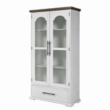 Locksmith Cabinet with Bookcase - Off White