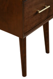 Alpine Furniture Flynn End Table, Walnut 966WAL-62 Walnut Mahogany Solids & Okoume Veneer 18 x 15 x 26.5