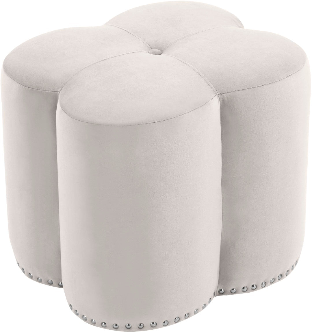 Clover Velvet Ottoman - Thumbnail 3