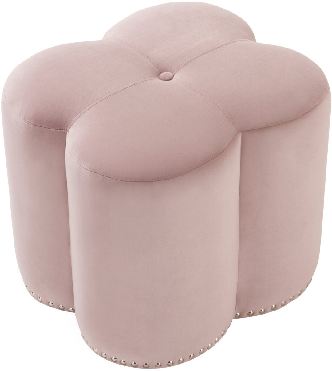 Clover Velvet Ottoman - Thumbnail 2