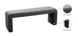 Minimalist Velvet / Engineered Wood / Foam Contemporary Grey Velvet Bench - 53" W x 14.75" D x 18.25" H