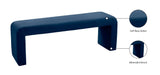 Minimalist Velvet / Engineered Wood / Foam Contemporary Navy Velvet Bench - 53" W x 14.75" D x 18.25" H