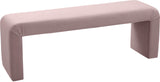 Minimalist Velvet / Engineered Wood / Foam Contemporary Pink Velvet Bench - 53" W x 14.75" D x 18.25" H