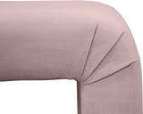 Minimalist Velvet / Engineered Wood / Foam Contemporary Pink Velvet Bench - 53" W x 14.75" D x 18.25" H