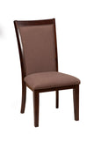 Alpine Furniture Trulinea Set of 2 Upholstered Side Chairs, Dark Espresso 6084-02 Dark Espresso Acacia Solids 21 x 25 x 41