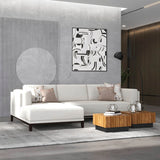 Sagebrook Home Contemporary 40x32 100% Hand Painted Abstract - Framed, Black/w 70091 Black/white Polyester Canvas