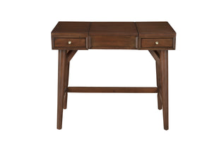 Alpine Furniture Flynn Bedroom Vanity, Walnut 966WAL-19 Walnut Mahogany Solids & Okoume Veneer 36 x 22 x 30