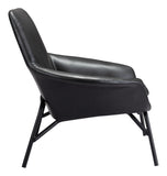 English Elm EE2840 100% Polyurethane, Plywood, Steel Modern Commercial Grade Accent Chair Black 100% Polyurethane, Plywood, Steel