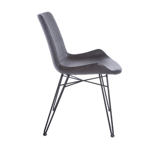 Alisa Side Chair in Dark Gray - Set of 2