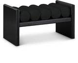 Waverly Boucle Fabric Contemporary Bench