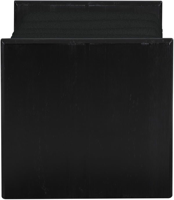 Waverly Boucle Fabric / Rubberwood / Foam Contemporary Black Boucle Fabric Bench - 32" W x 19" D x 18" H