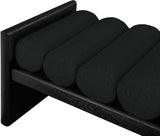 Waverly Boucle Fabric / Rubberwood / Foam Contemporary Black Boucle Fabric Bench - 32" W x 19" D x 18" H