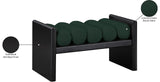 Waverly Boucle Fabric / Rubberwood / Foam Contemporary Green Boucle Fabric Bench - 32" W x 19" D x 18" H