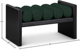 Waverly Boucle Fabric / Rubberwood / Foam Contemporary Green Boucle Fabric Bench - 32" W x 19" D x 18" H