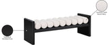 Waverly Boucle Fabric / Rubberwood / Foam Contemporary Cream Boucle Fabric Bench - 52" W x 19" D x 18" H