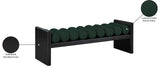 Waverly Boucle Fabric / Rubberwood / Foam Contemporary Green Boucle Fabric Bench - 52" W x 19" D x 18" H