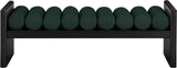 Waverly Boucle Fabric / Rubberwood / Foam Contemporary Green Boucle Fabric Bench - 52" W x 19" D x 18" H