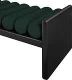 Waverly Boucle Fabric / Rubberwood / Foam Contemporary Green Boucle Fabric Bench - 52" W x 19" D x 18" H