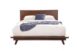 Alpine Furniture Gramercy Standard King Platform Bed 1978-07EK Walnut Mahogany Solids & Veneer 87.5 x 89 x 41