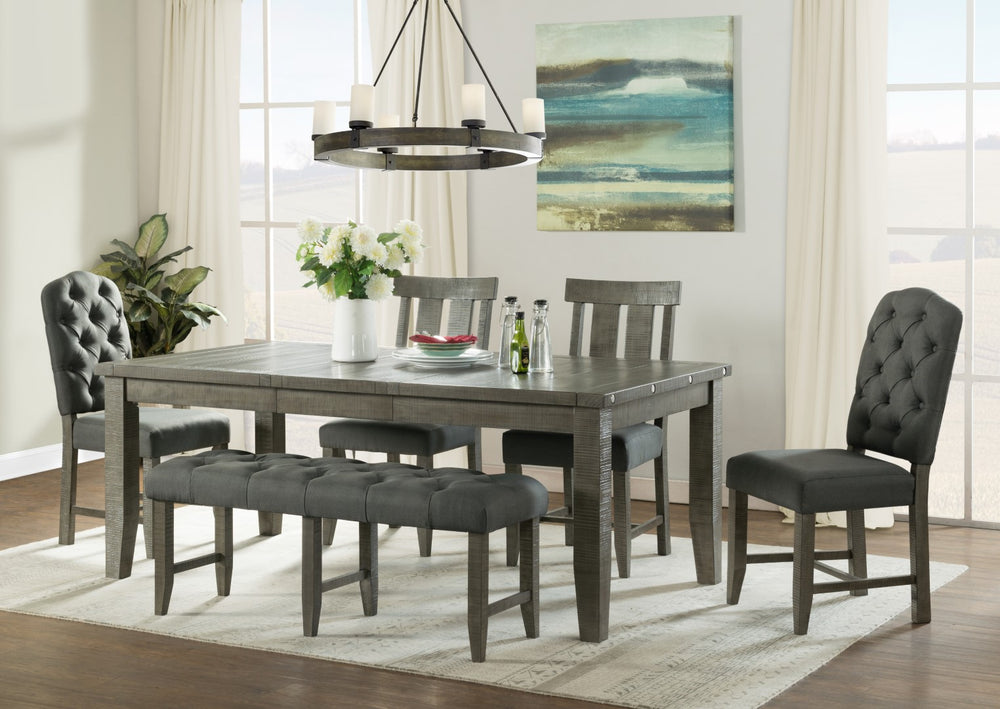 Vilo Home Industrial Charms Gray 6 Piece Dining Set  VH1800-6PC-4F1B VH1800-6PC-4F1B