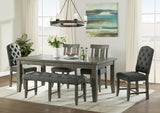 Industrial Charms Gray 6 Piece Dining Set